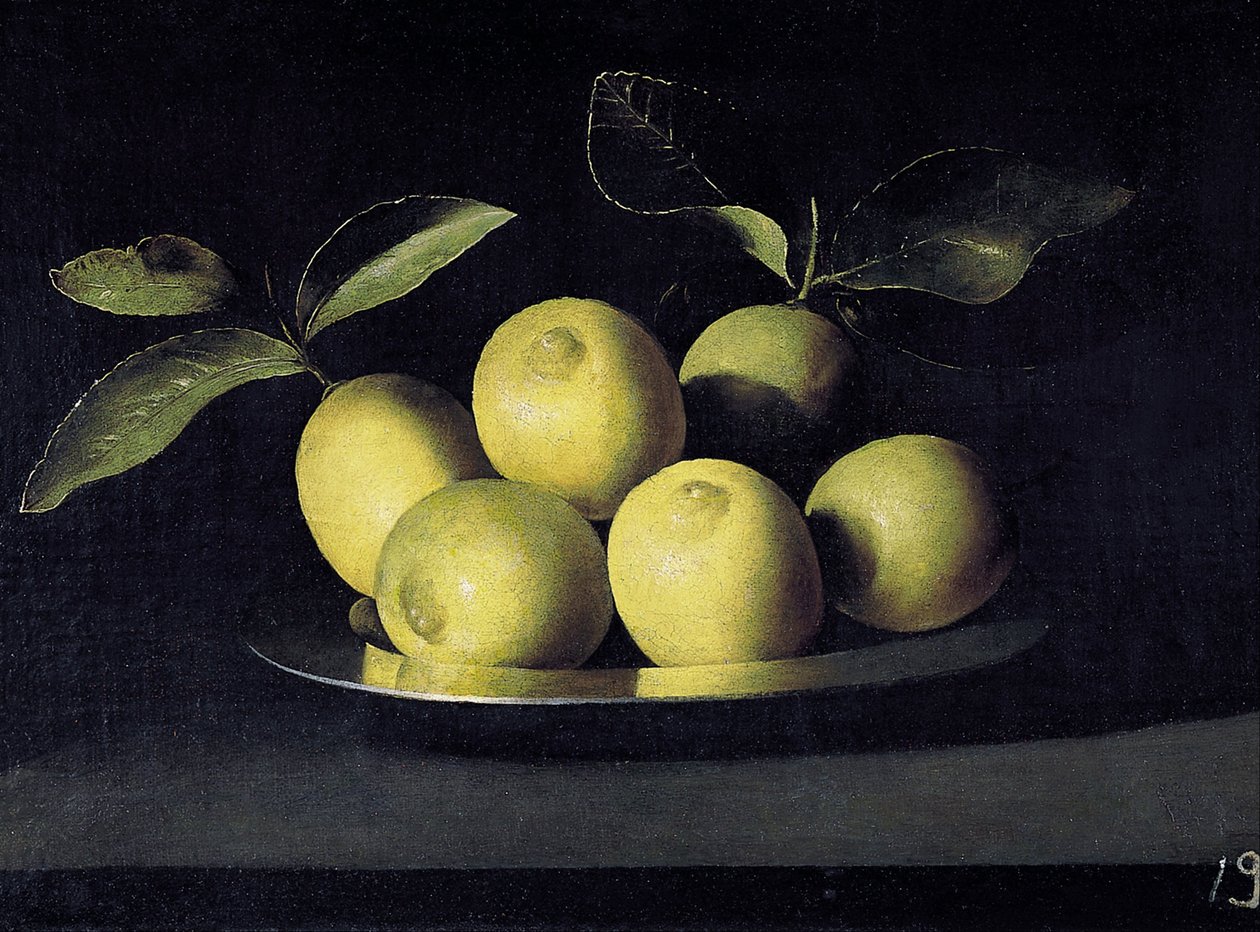 Zátiší s citrony od Juan de Zurbaran