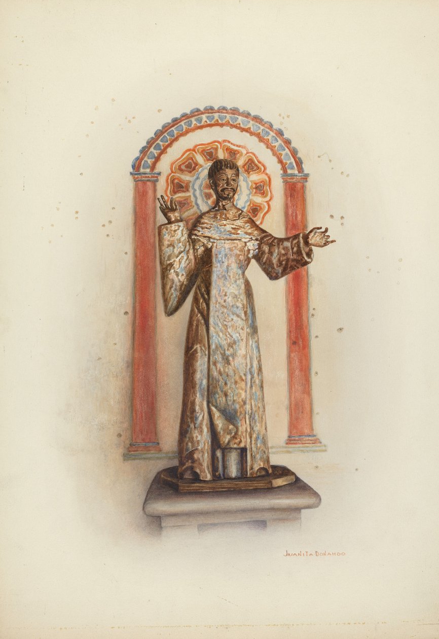 Socha Santo pravděpodobně sv. Dominik, 1941. od Juanita Donahoo