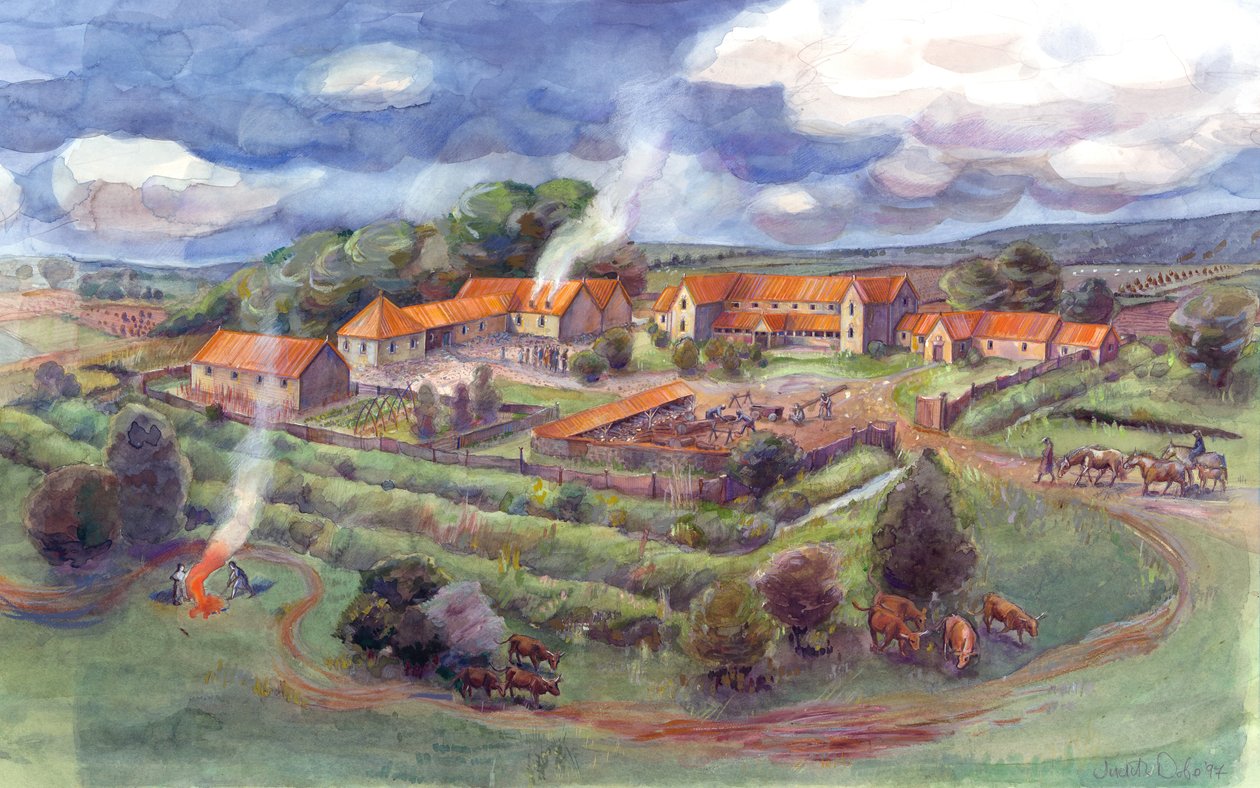Gargrave Roman Villa, Severní Yorkshire od Judith Dobie