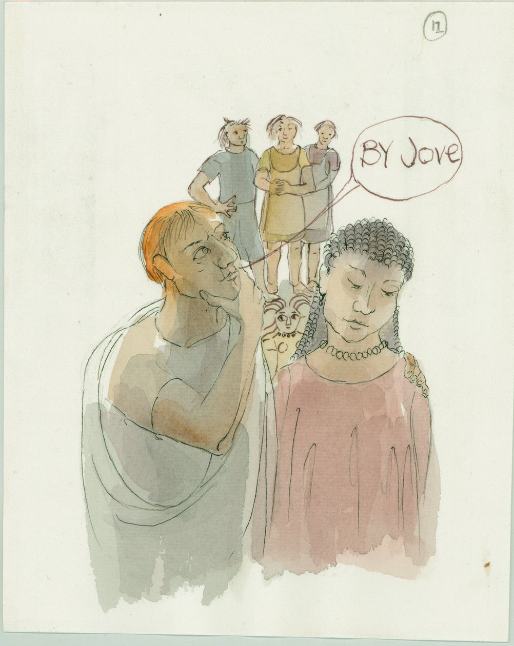 Marcus a Julia s mistrem řemesla a jeho dvěma dělníky, 2003. od Judith Dobie
