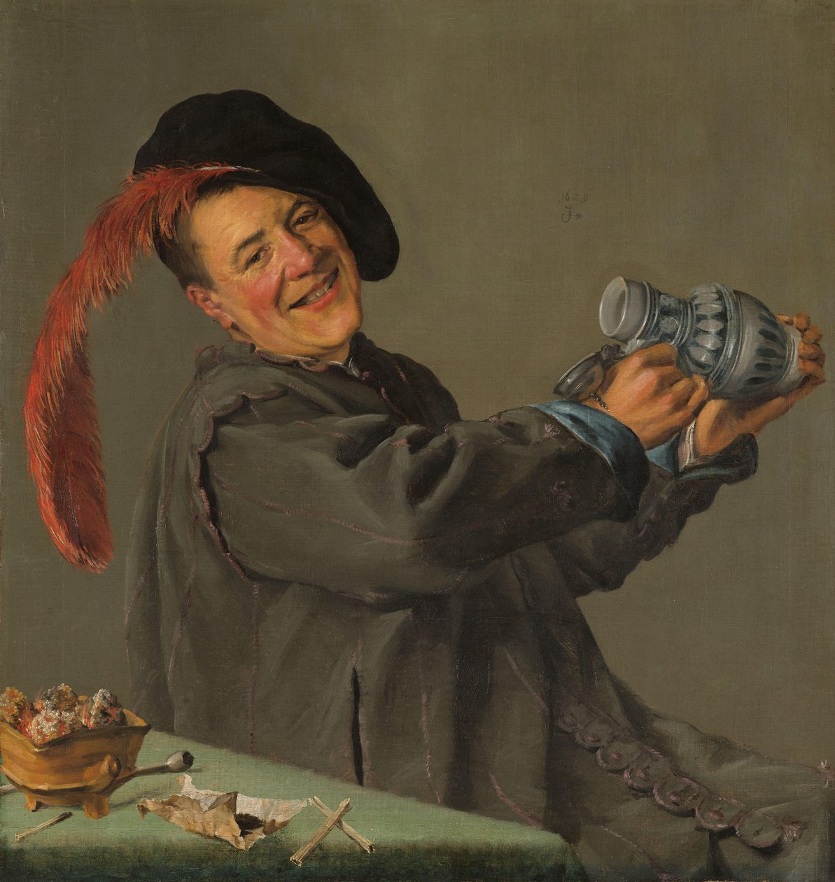 Blázen držící džbán, známý jako ‚Veselý piják‘ od Judith Leyster