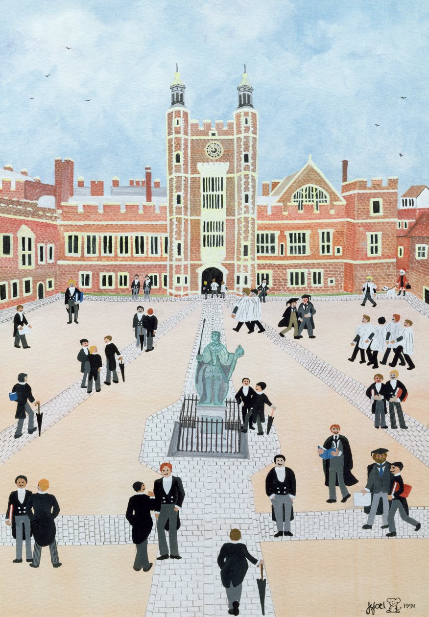 Školní dvůr Eton College, 1991 od Judy Joel