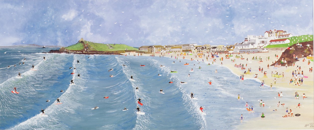 Surfování v Porthmeoru od Judy Joel