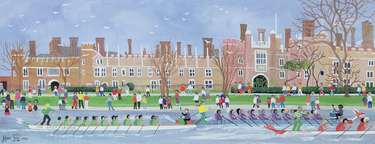 Závody dračích lodí v Hampton Court, 1993 od Judy Joel