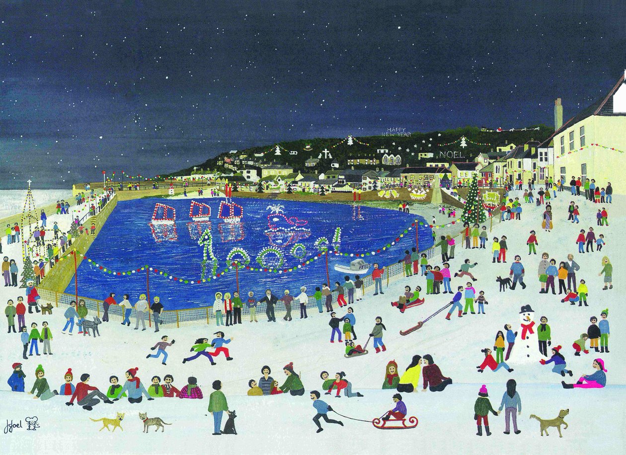 Mousehole Harbor Lights, 2009 (Kvaš na papíře) od Judy Joel