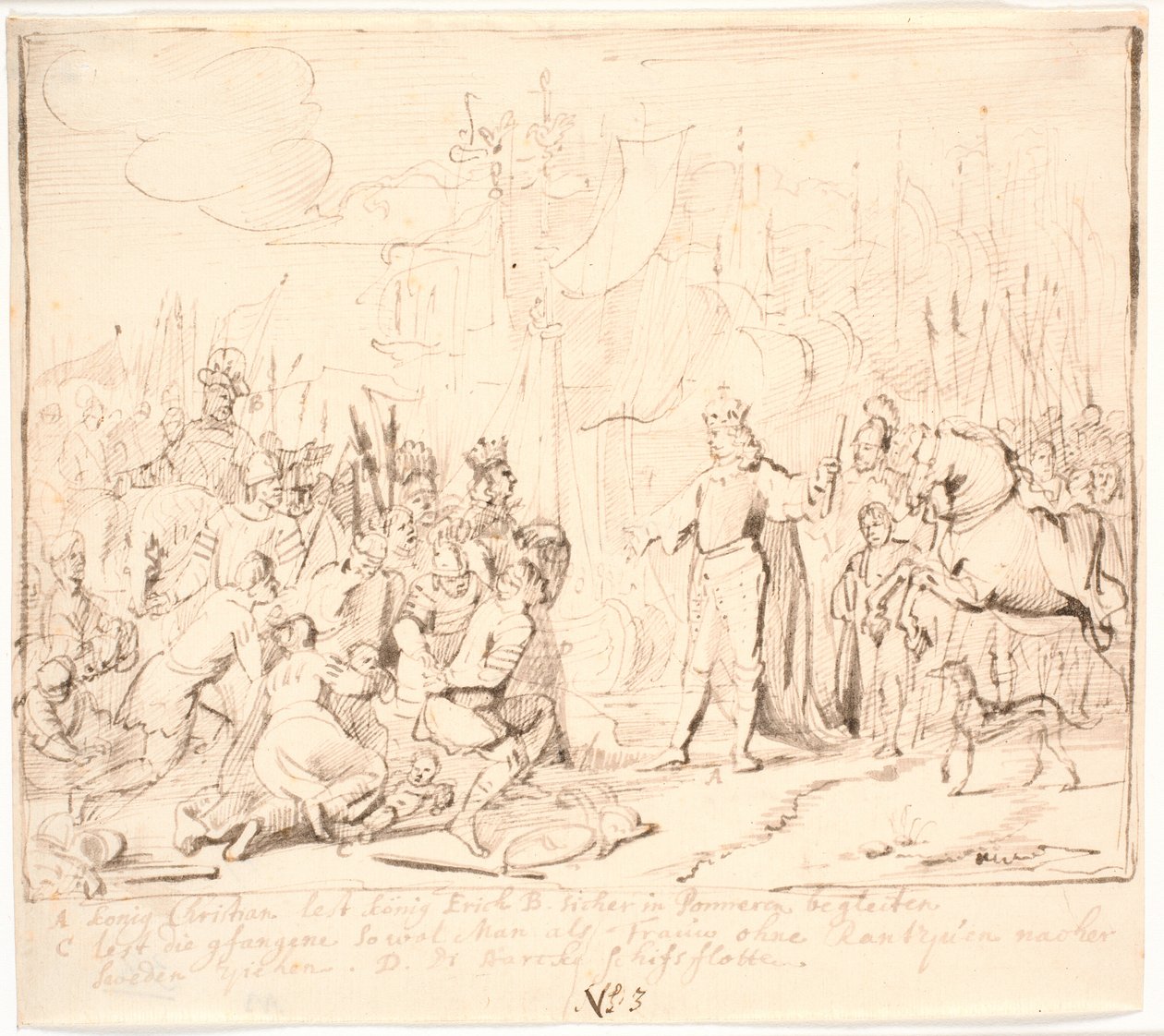 Christian I. nařizuje švédskému králi Erikovi v roce 1449 pochodovat do Pomořanska od Jürgen Ovens