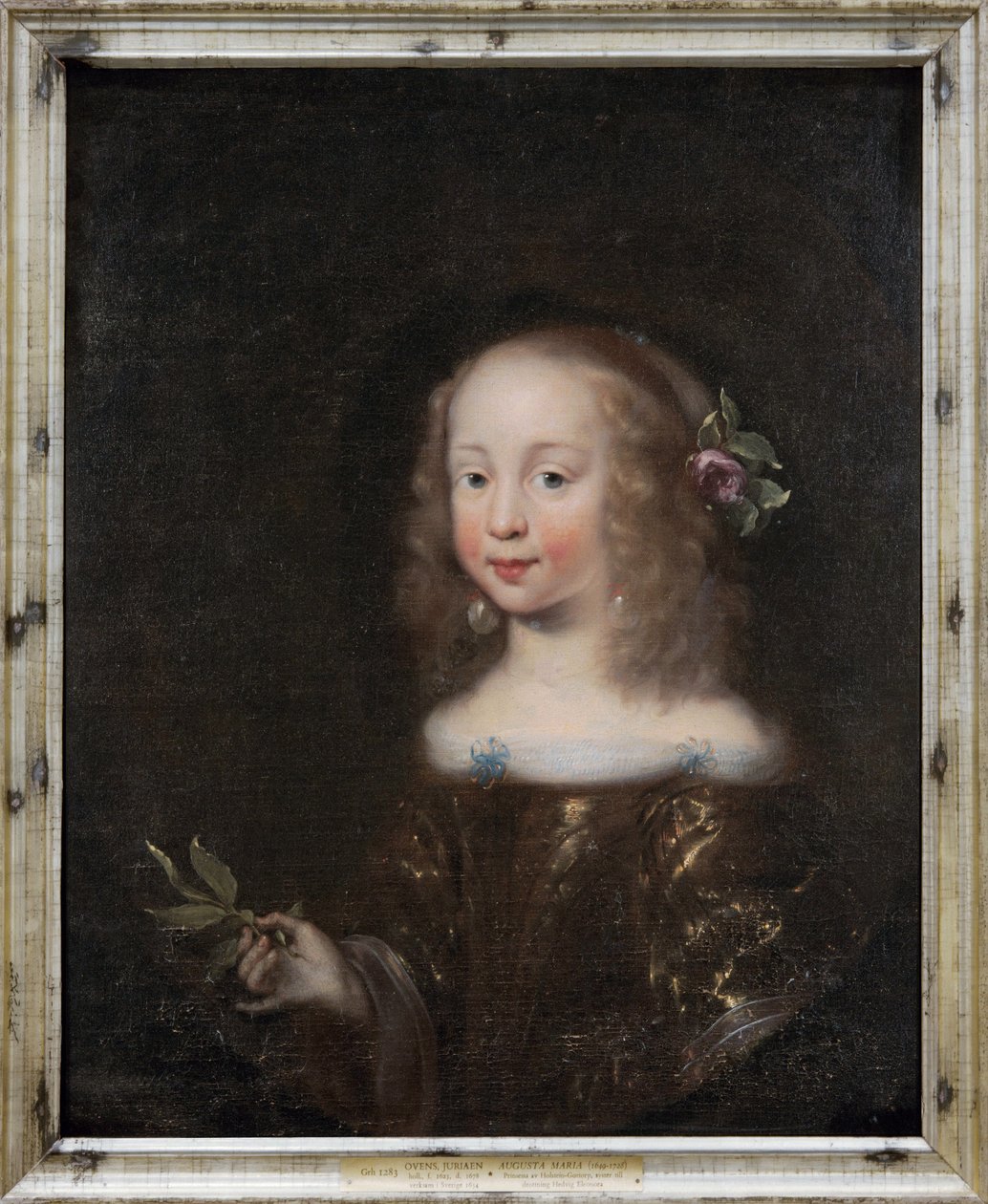 Švédsky: Augusta Maria, 1649-1728, kněžna holštýnsko-gottorpská Augusta Maria, 1649-1728, kněžna holštýnsko-gottorpská od Jürgen Ovens