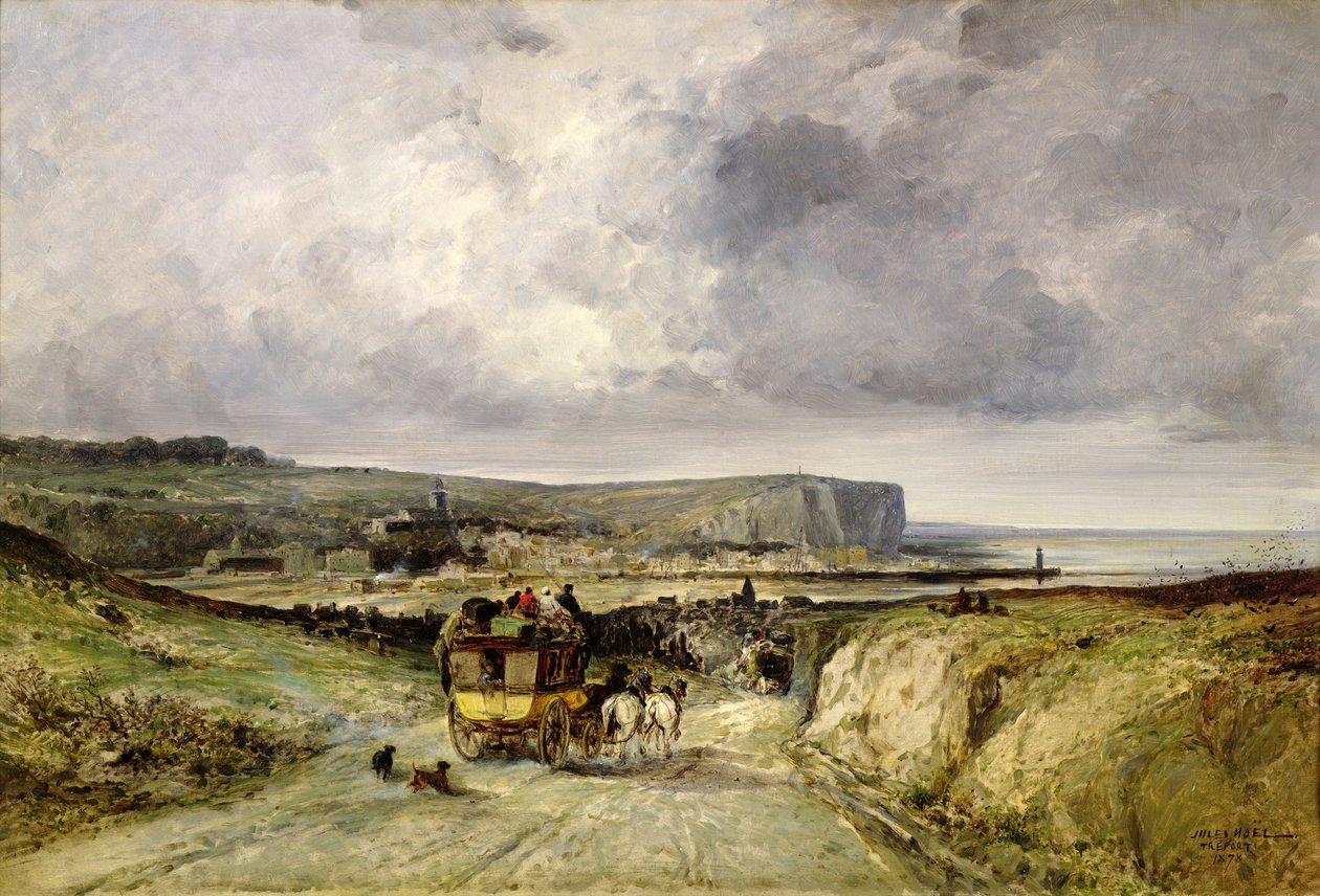 Příjezd dostavníku do Treportu, 1878 od Jules Achille Noel