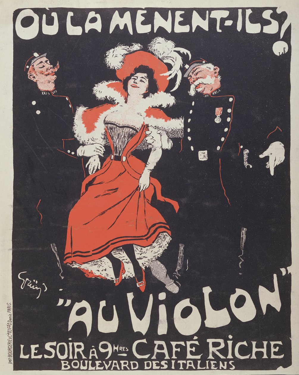 Plakát pro Café Riche, c.1896 od Jules Alexandre Gruen or Grun