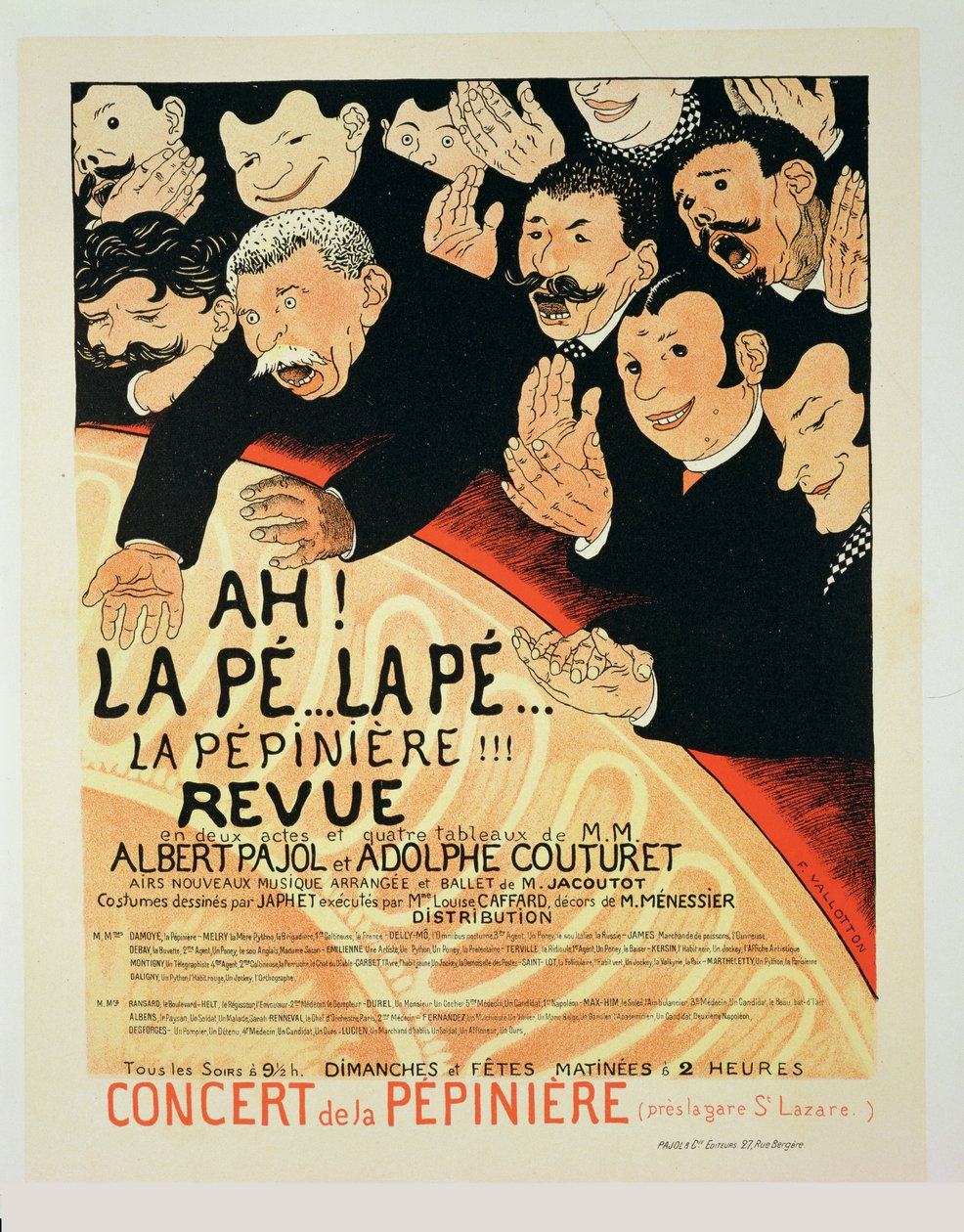 Reprodukce plakátu propagujícího koncert Pepiniere "Chauffons, Chauffons", 1898. od Jules Alexandre Gruen or Grun