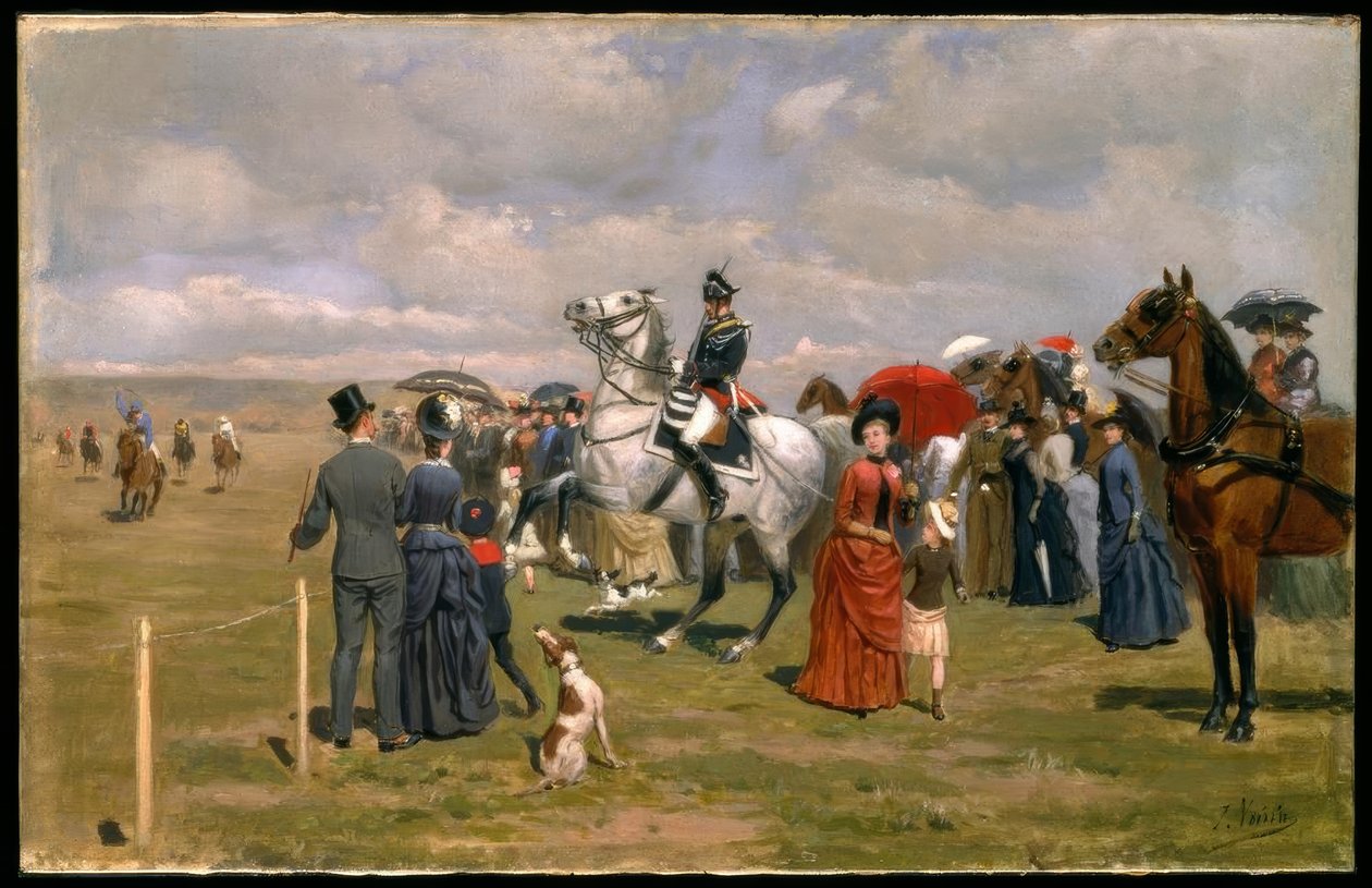 J.A.Voirin, dychtivý zúčastnit se závodu / malby, 19. století od Jules Antoine Voirin