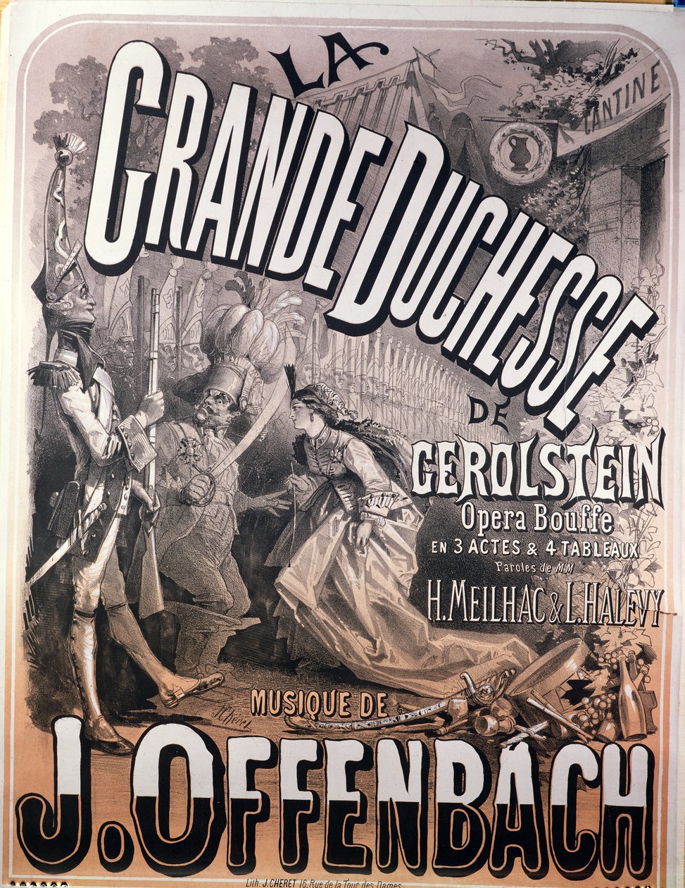 Plakát k představení "La Grande Duchesse de Gerolstein" od Jacquese Offenbacha (1819-90) od Jules Cheret