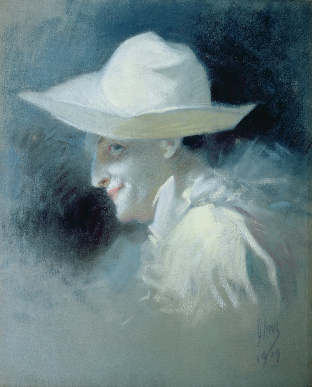 Mimský umělec Georges Wague jako Pierrot, 1909 od Jules Cheret
