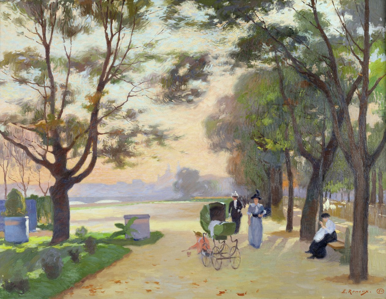 Cours-la-Reine, Paříž od Jules Ernest Renoux
