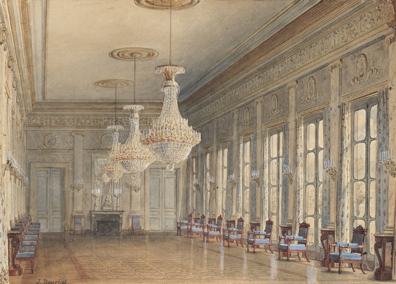 Salon v Montpensierově křídle, Palais Royal od Jules Frédéric Bouchet