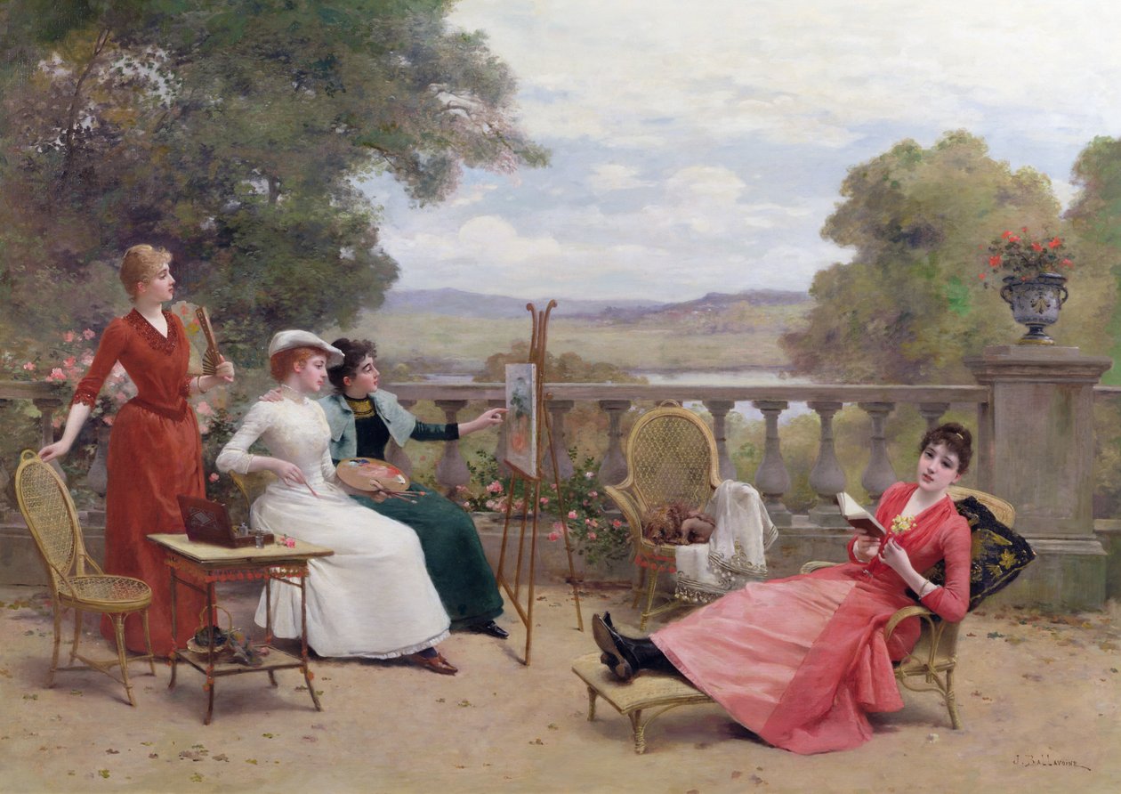 Malování na terase od Jules Frederic Ballavoine