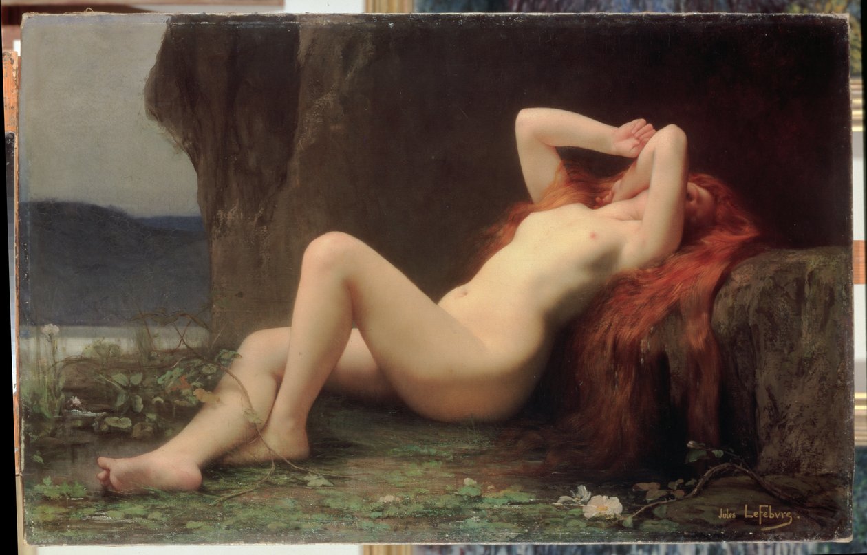 Marie Magdaléna v jeskyni, 1876 od Jules Joseph Lefebvre