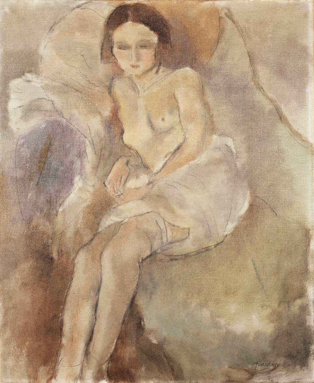 Sedící žena, asi 1925-30 od Jules Pascin