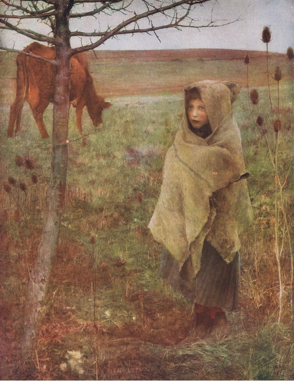 Pauvre Fauvette, Bibbys Annual, 1916-1917 od Jules after Bastien Lepage