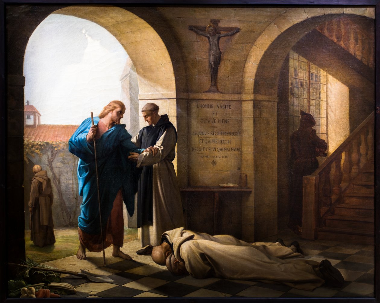Přijetí cizince mezi trapisty od Jules Joseph Dauban