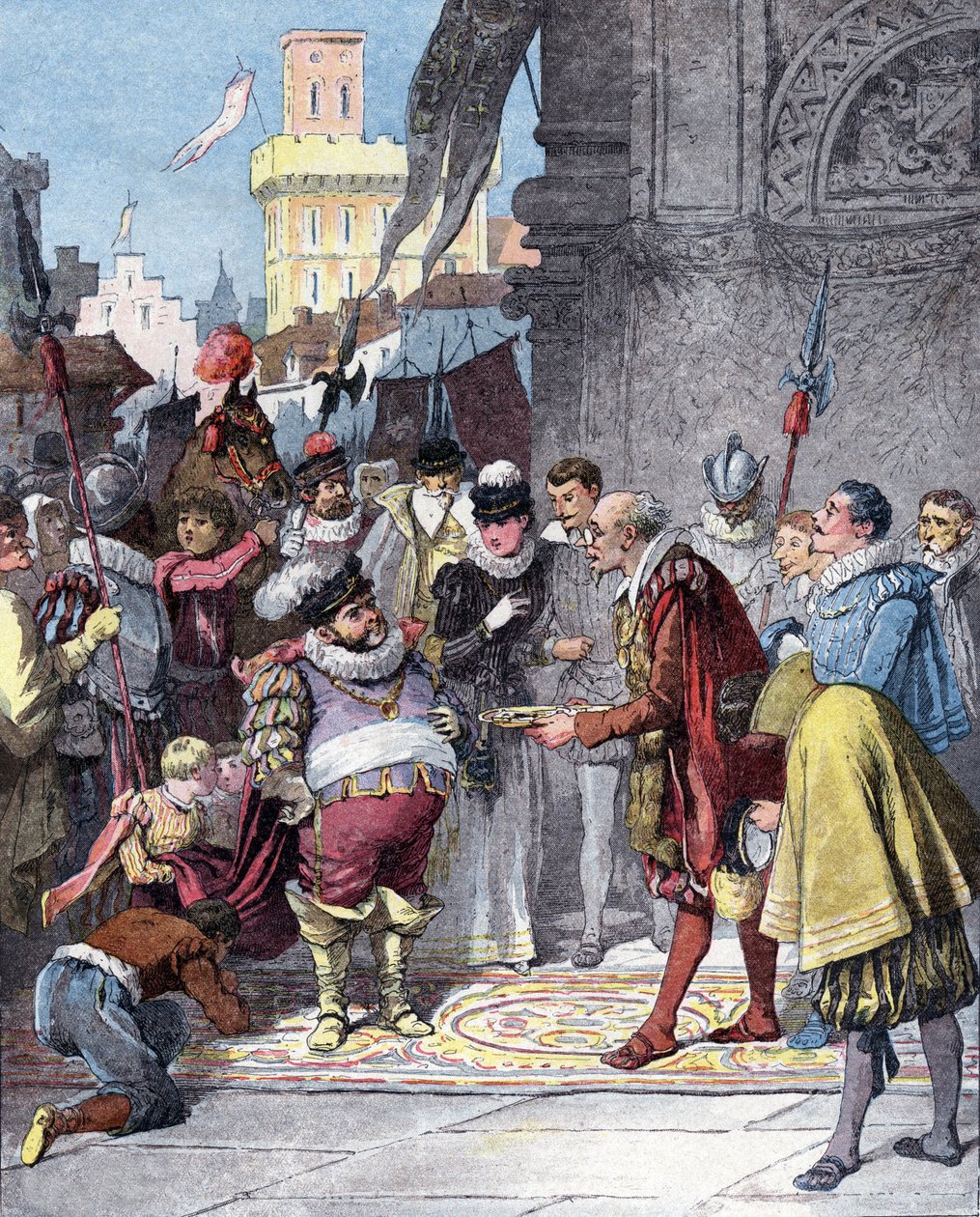 Historie Dona Quijota od Miguela de Cervantese, vyrytého po Julesi Davidovi od Jules (after) David