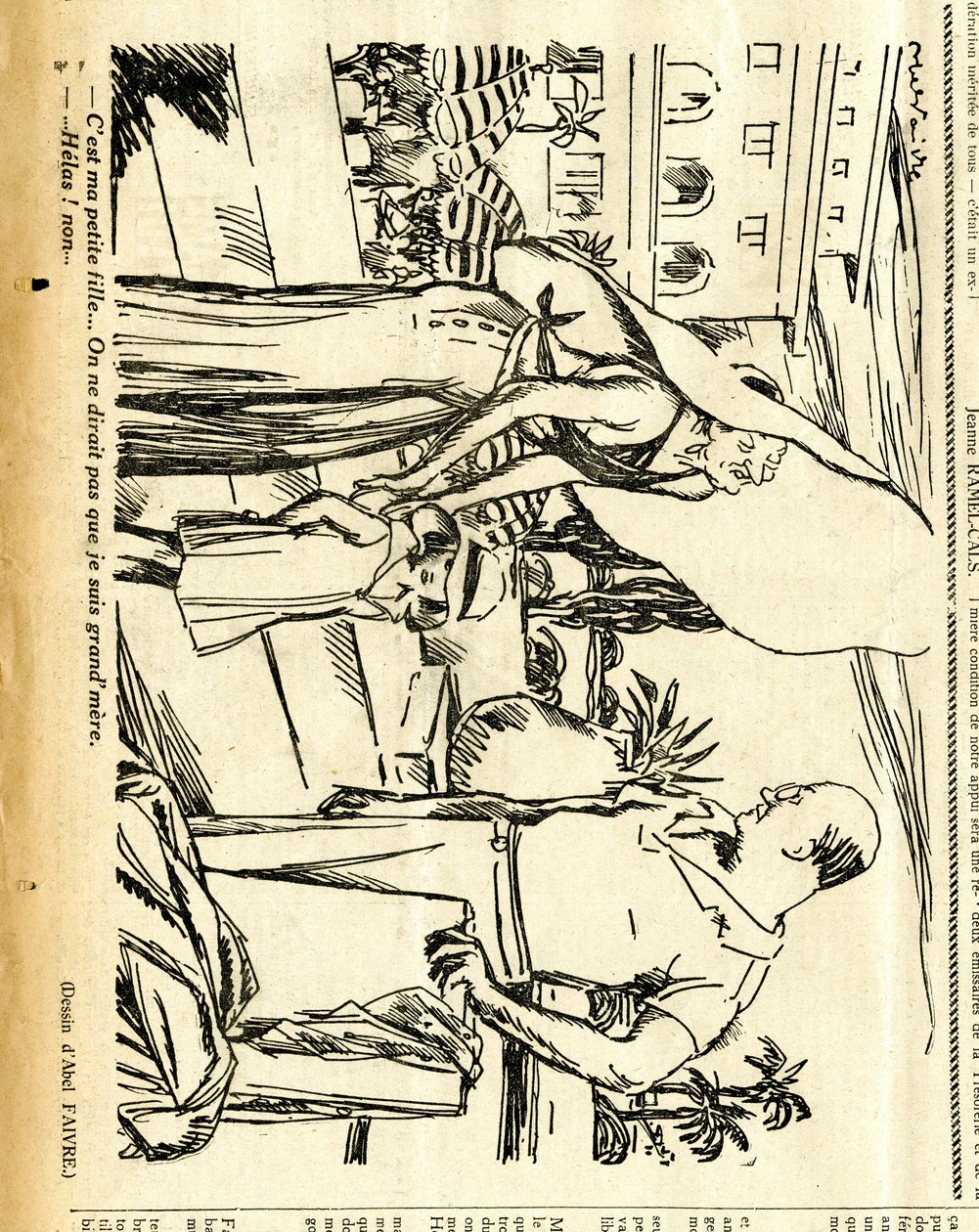 Upřímný, satirický v N & B od Jules Abel Faivre