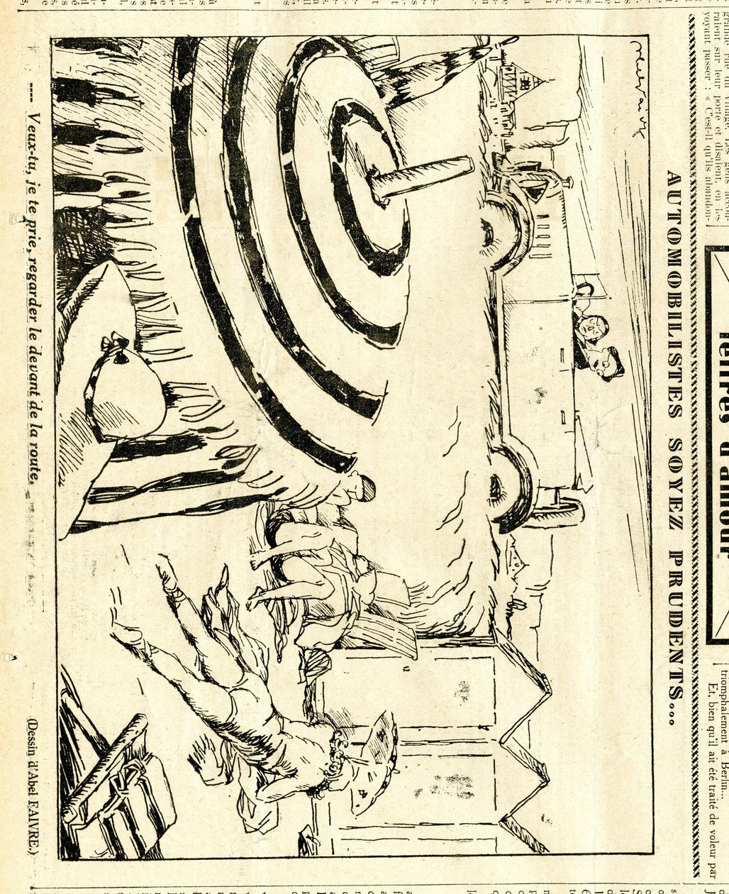 Candide, satirický v N & B od Jules Abel Faivre