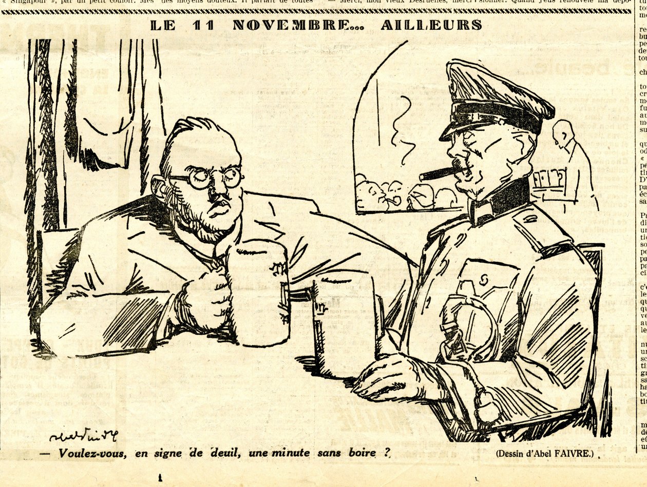 Upřímný, satirický v B&W od Jules Abel Faivre