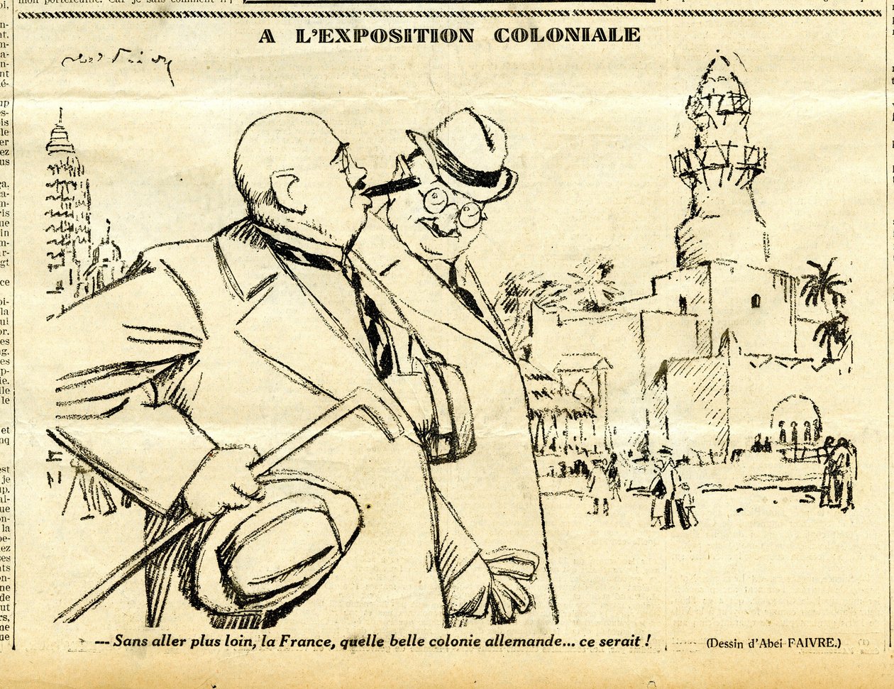 Upřímný, satirický v B&W od Jules Abel Faivre