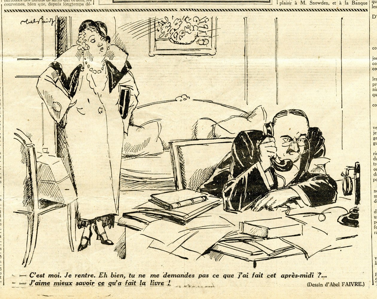 Candide, Satirický v černobílém provedení od Jules Abel Faivre