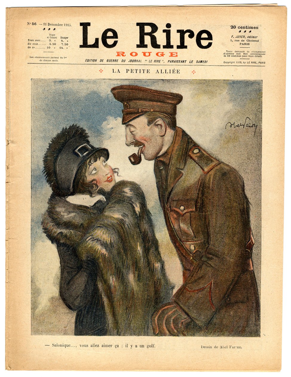 Obálka „“The Red Laughter“, Satirical in Colors od Jules Abel Faivre