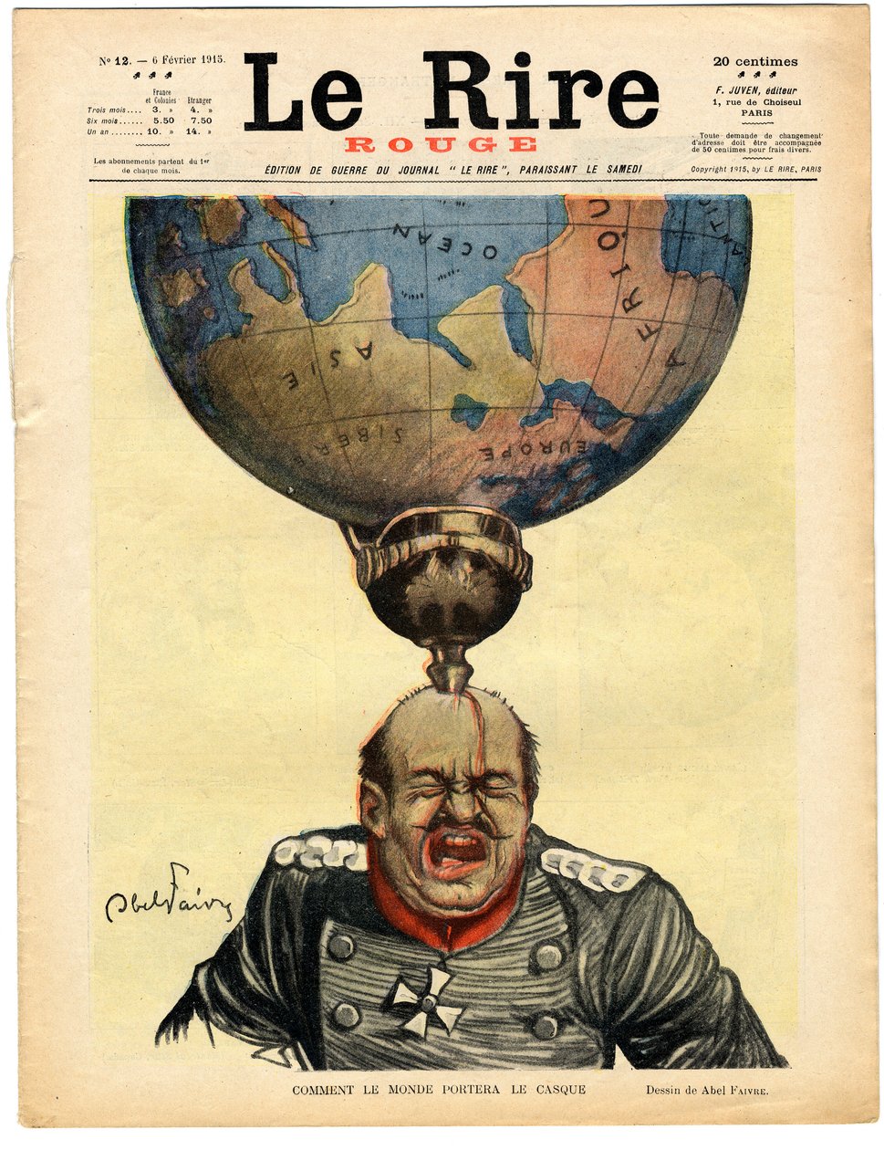 Obálka „“The Red Laughter“, Satirical in Colors od Jules Abel Faivre
