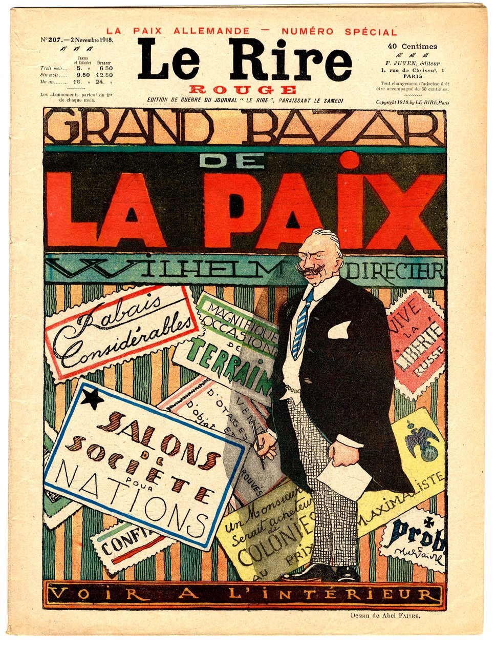 Obálka „“The Red Laughter“, Satirical in Colors od Jules Abel Faivre