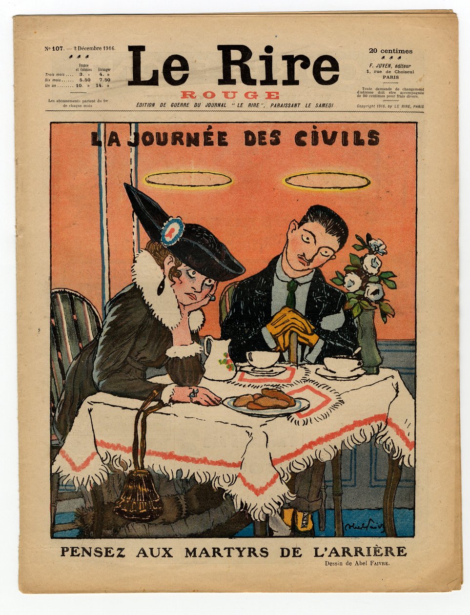 Obálka „“The Red Laughter“, Satirical in Colors od Jules Abel Faivre
