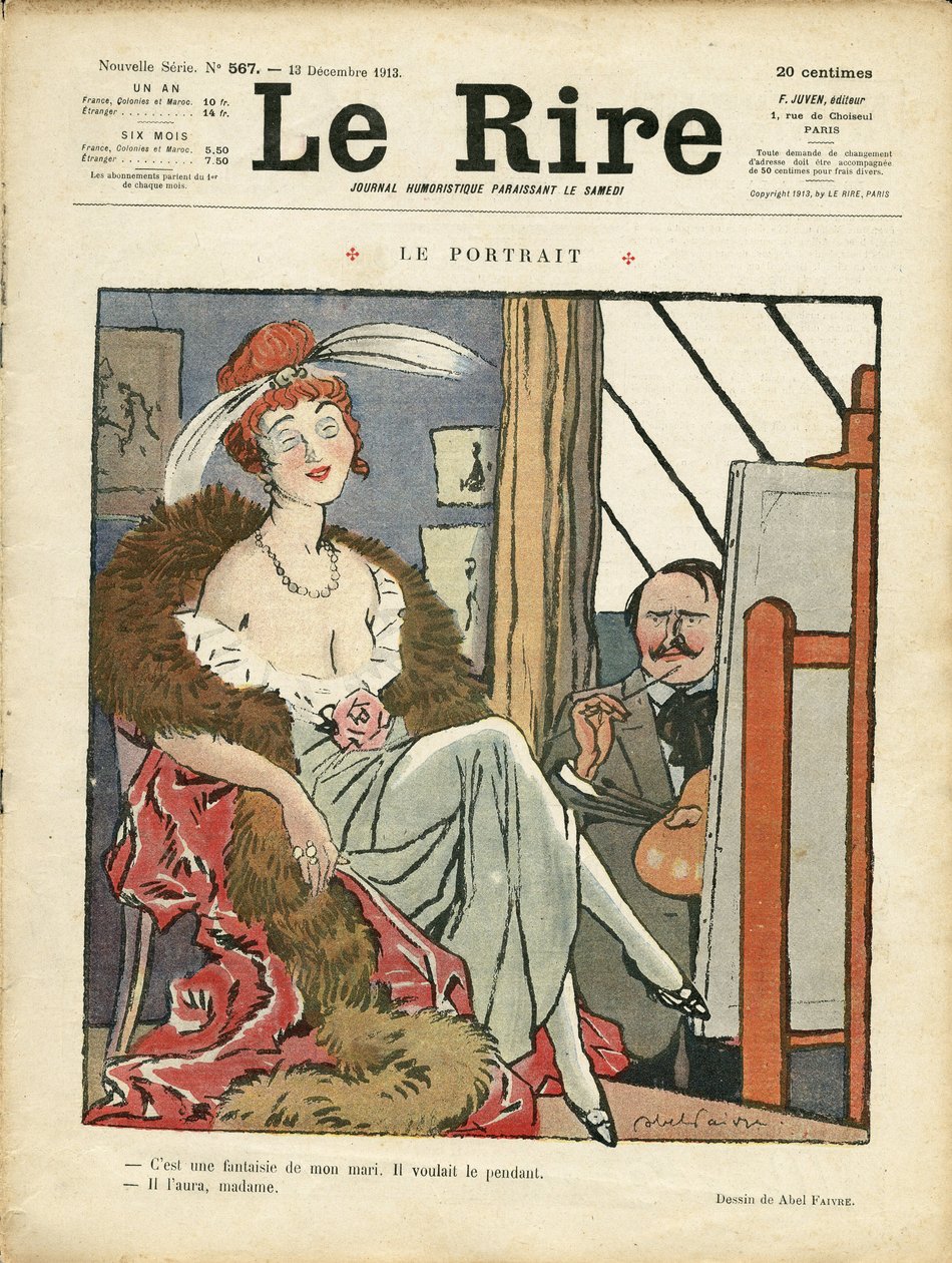 Ilustrace Abel Faivre (1867-1945) pro obálku Le Lire od Jules Abel Faivre