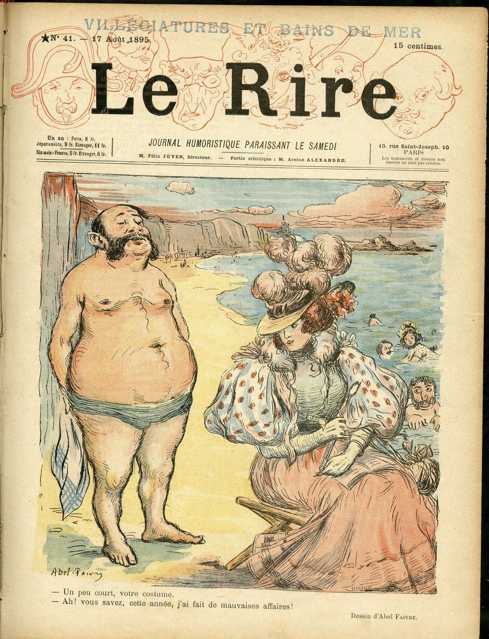 Ilustrace Abel Faivre (1867-1945) pro Deku Le Rire od Jules Abel Faivre