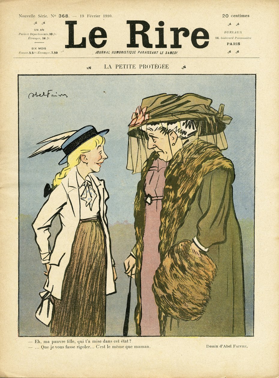 Ilustrace Abel Faivre (1867-1945) pro obálku Le Lire od Jules Abel Faivre