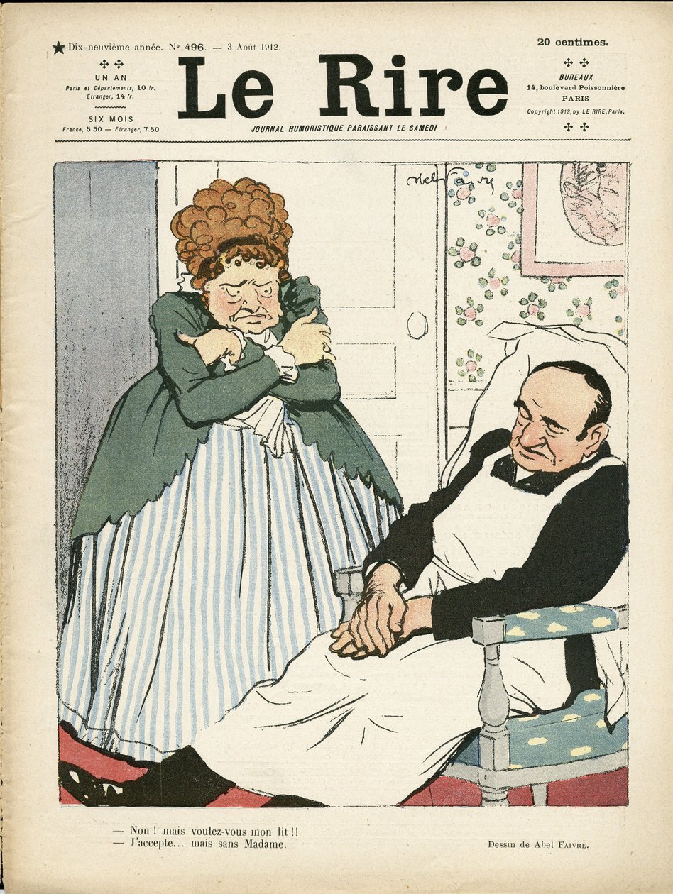 Ilustrace Abela Faivra (1867-1945) pro obálku Le Lire, 03/08/12 - Práce, Obesite - Domácí sluhové od Jules Abel Faivre