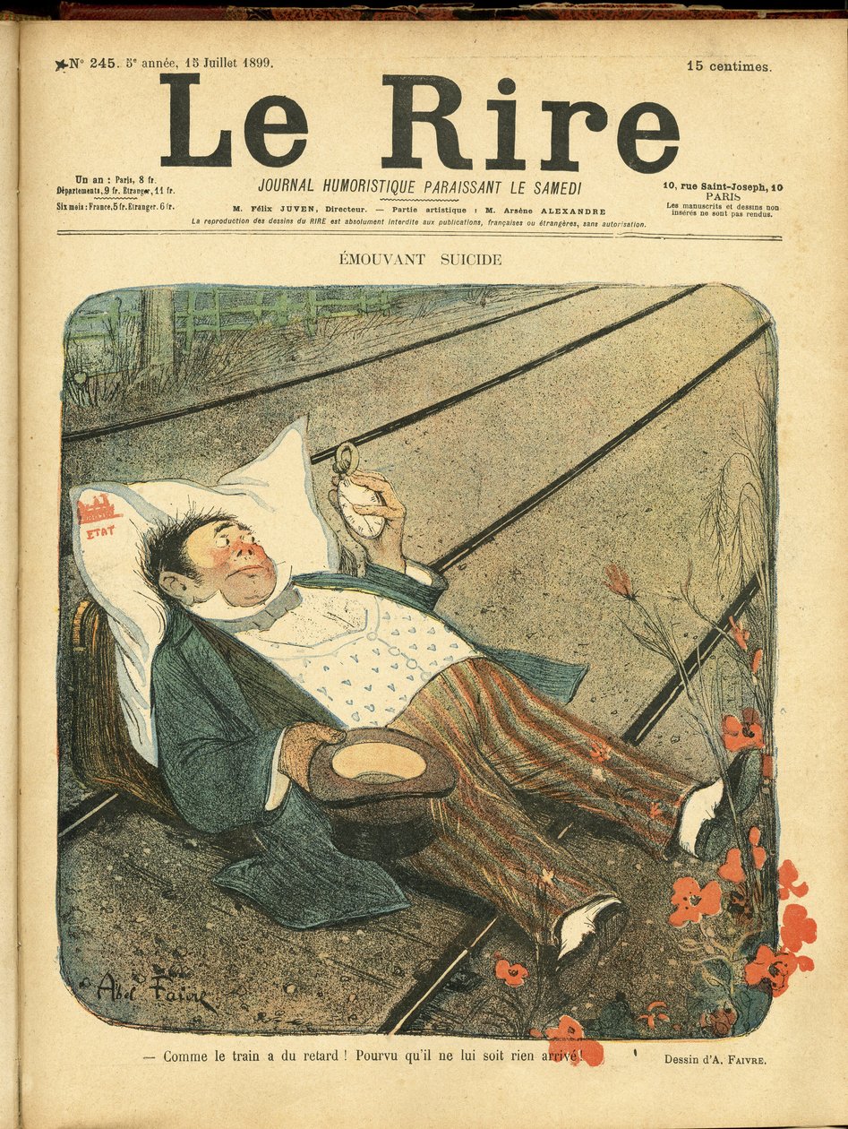 Ilustrace Abel Faivre (1867-1945) pro obálku Le Rire od Jules Abel Faivre