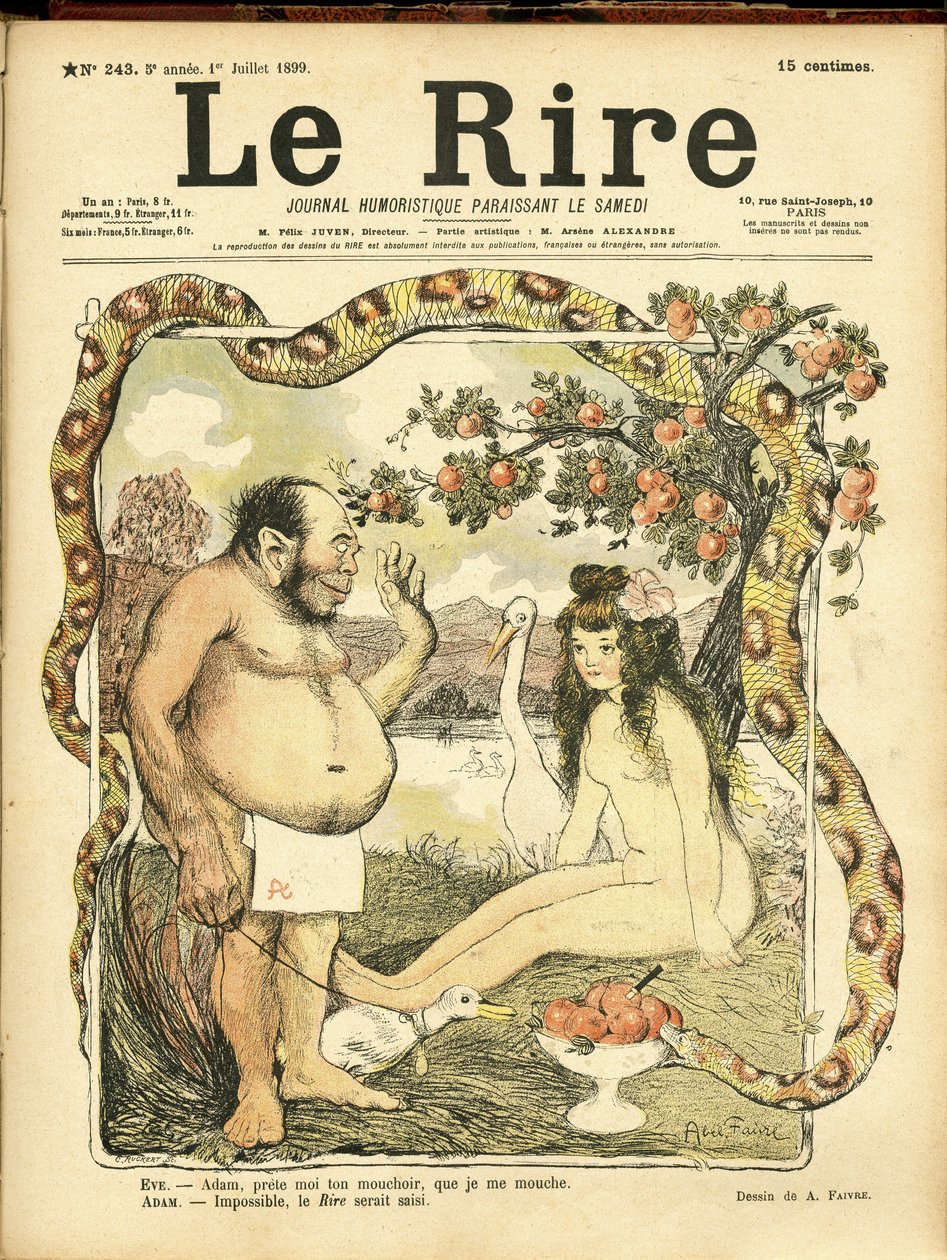 Ilustrace Abela Faivra (1867-1945) pro obálku Le Rire, č. 243 od Jules Abel Faivre