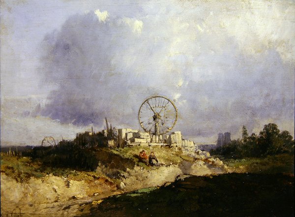 The Quarry (olej na panelu) od Jules Achille Noel