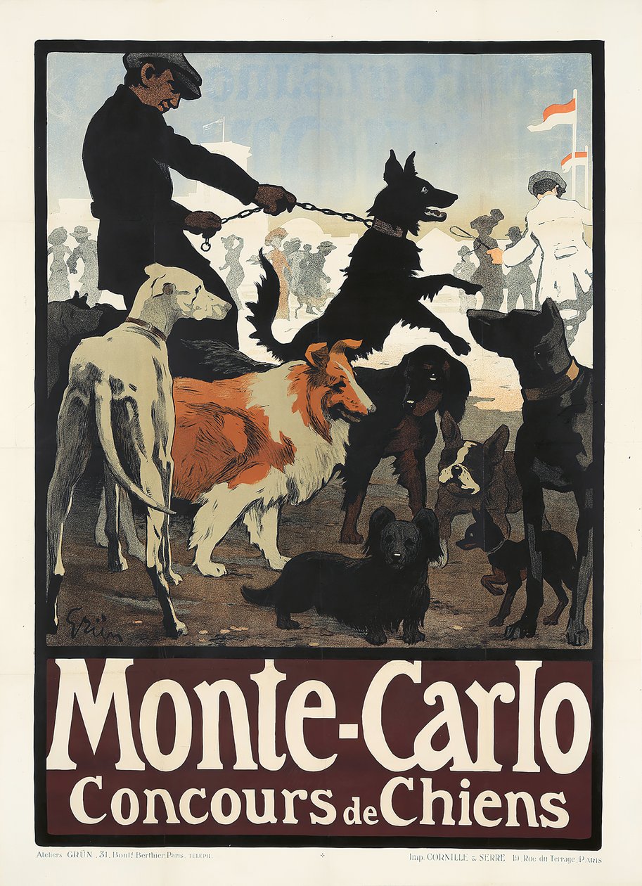 Monte Carlo, Soutěž psů, 1900. od Jules Alexandre Grün