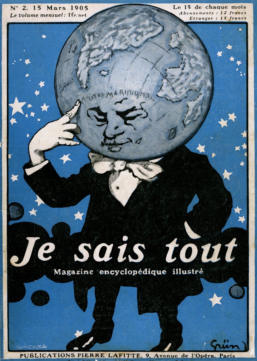 Obálka proslulého encyklopedického časopisu „Je sais tout“ N°2, 15. března 1905 od Jules Alexandre Gruen or Grun