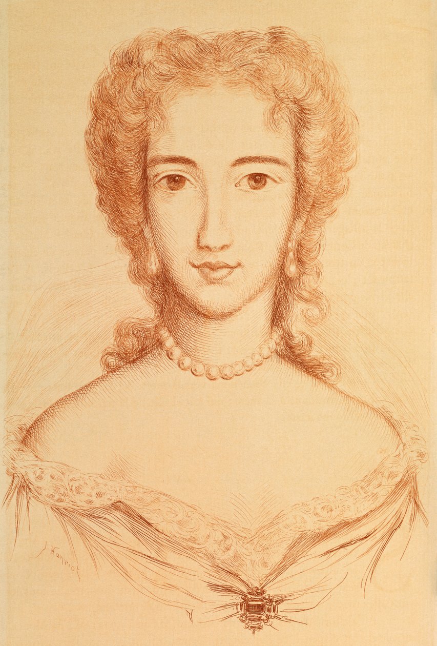 Portrét Armande Bejart od Jules Armand Hanriot
