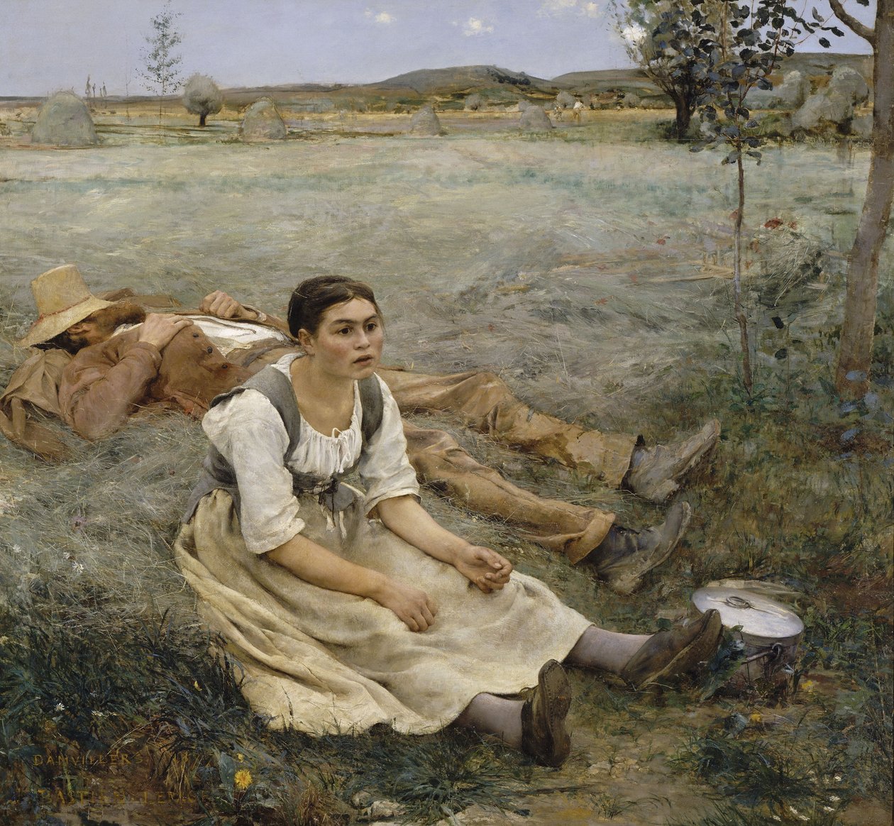 Francouzsky: Les foins Hay Making od Jules Bastien Lepage