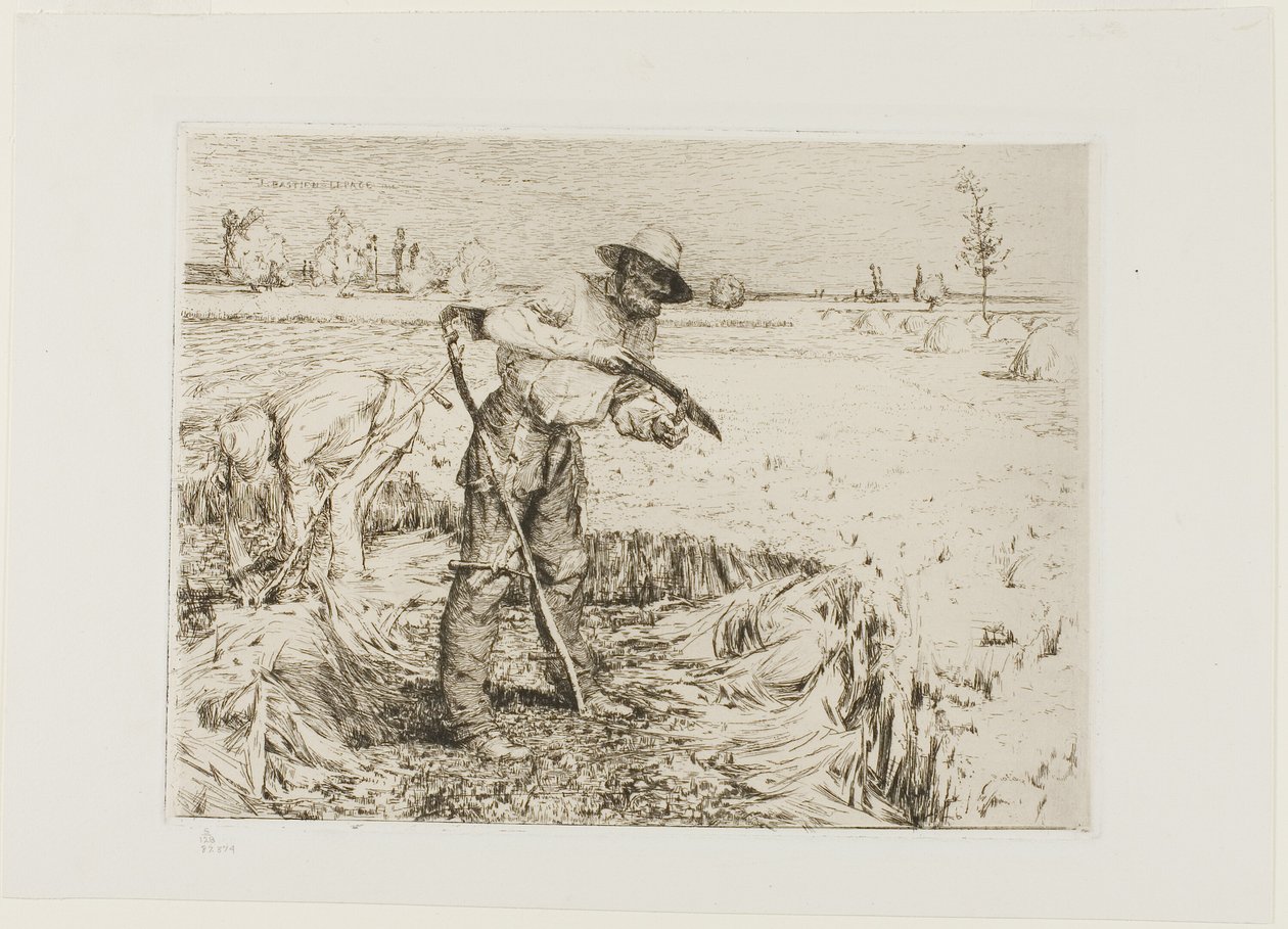 Sekačka Honování kosy od Jules Bastien Lepage