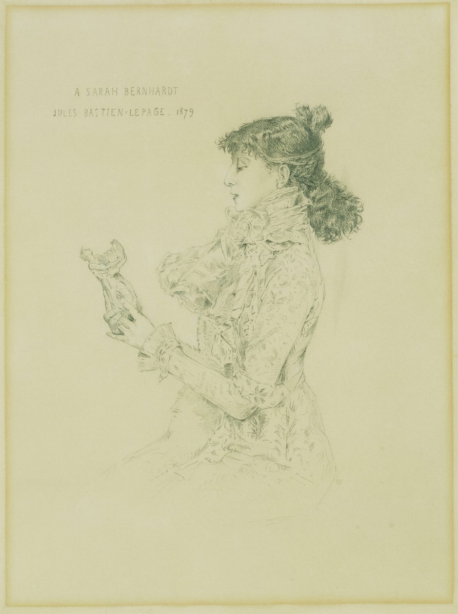 Portrét Sarah Bernhardt, 1879 od Jules Bastien Lepage