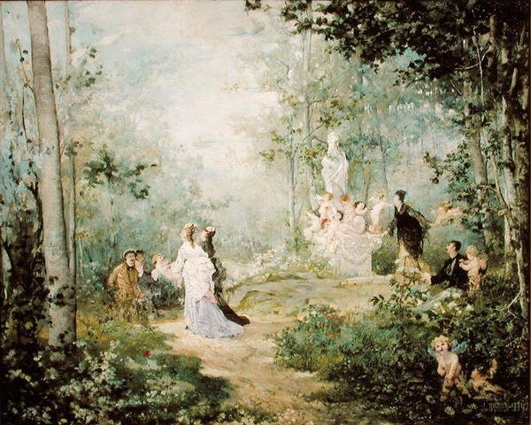 Scene Champetre (olej na plátně) od Jules Bastien Lepage