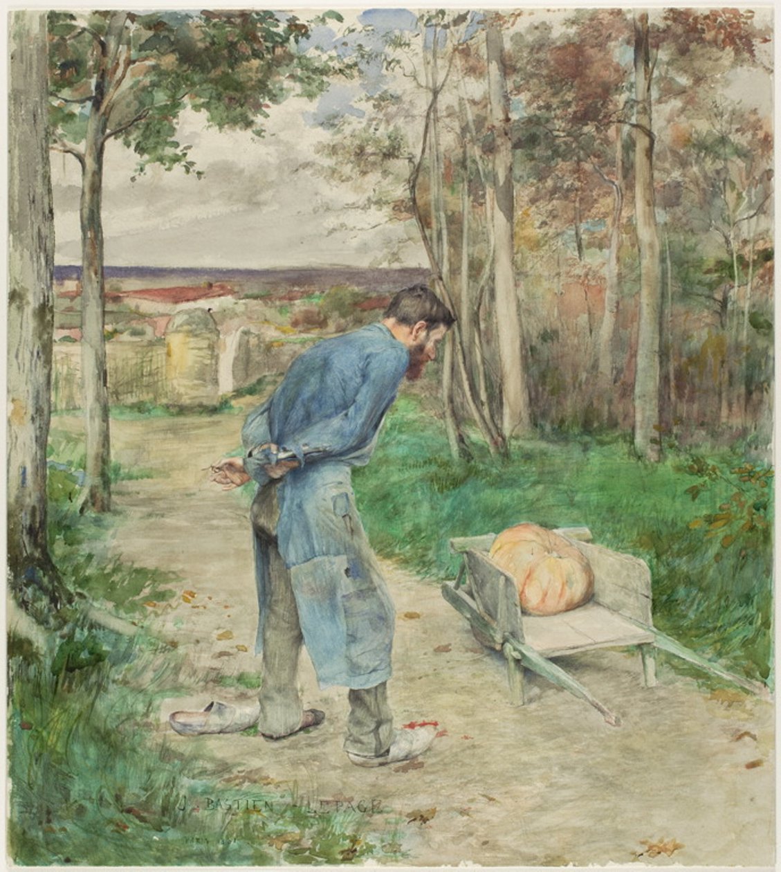 Žalud a dýně od Jules Bastien Lepage