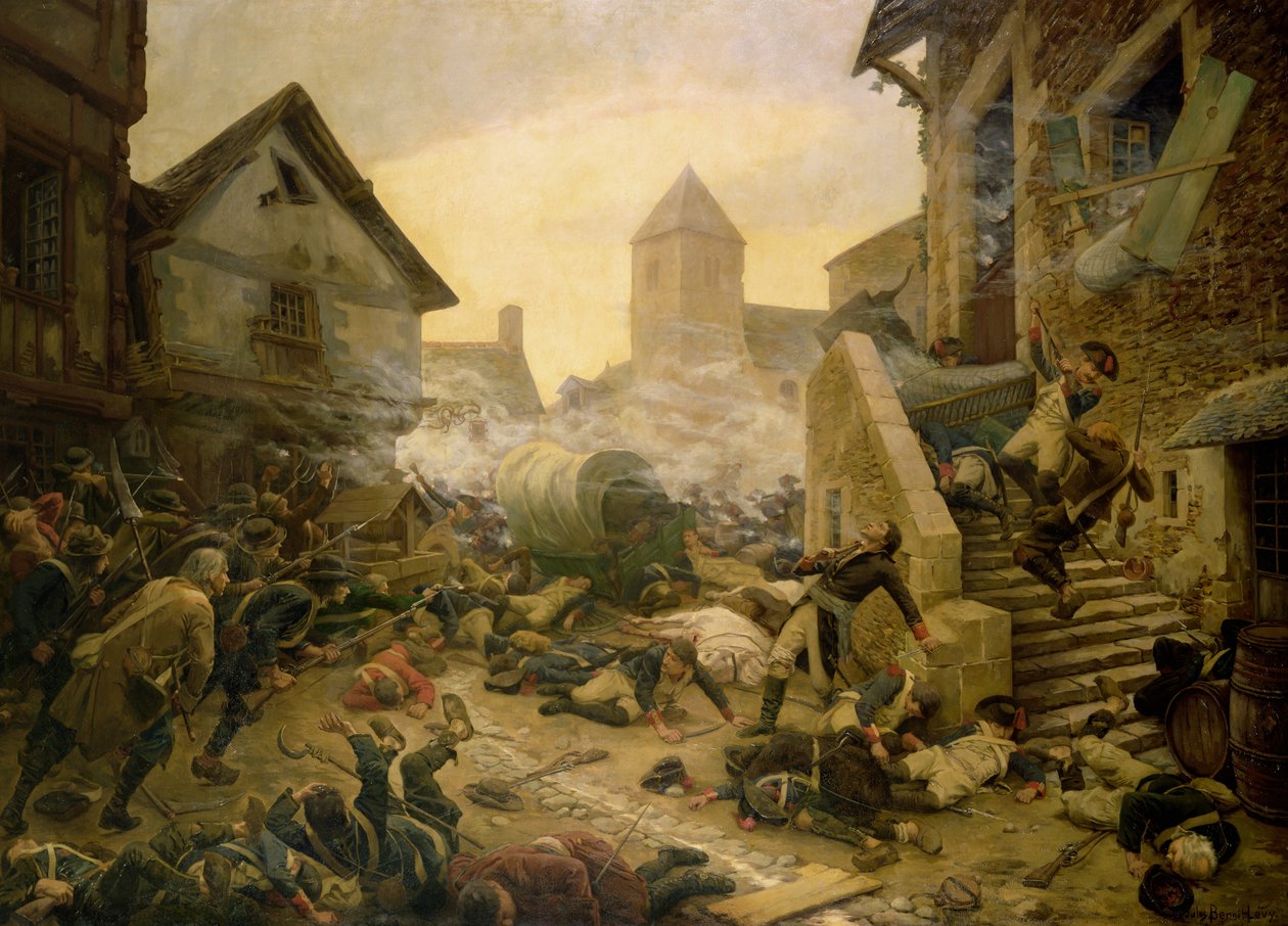 Boj v Cholet, nebo Sebevražda generála Moulina v roce 1794 od Jules Benoit Levy
